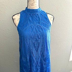 Lace blue dress